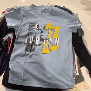 Jordan Kids Light Blue Tee with Graphic Print